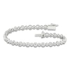 Thumbnail Image 1 of Lab-Grown Diamond Bezel-Set Alternating Bracelet 5 ct tw 14K White Gold 7.25"
