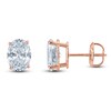 Thumbnail Image 1 of Oval-Cut Lab-Grown Diamond Solitaire Stud Earrings 4 ct tw 14K Rose Gold (F/SI2)