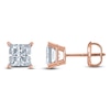 Thumbnail Image 1 of Princess-Cut Lab-Grown Diamond Solitaire Stud Earrings 3 ct tw 14K Rose Gold (F/SI2)