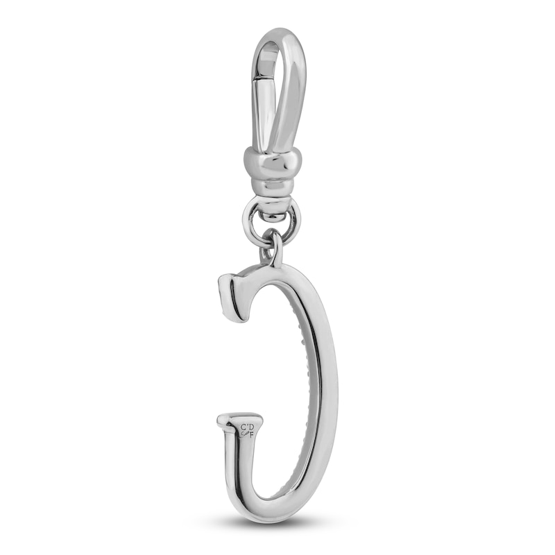 Main Image 2 of Charm'd by Lulu Frost Diamond Letter G Charm 1/18 ct tw Pavé Round 10K White Gold