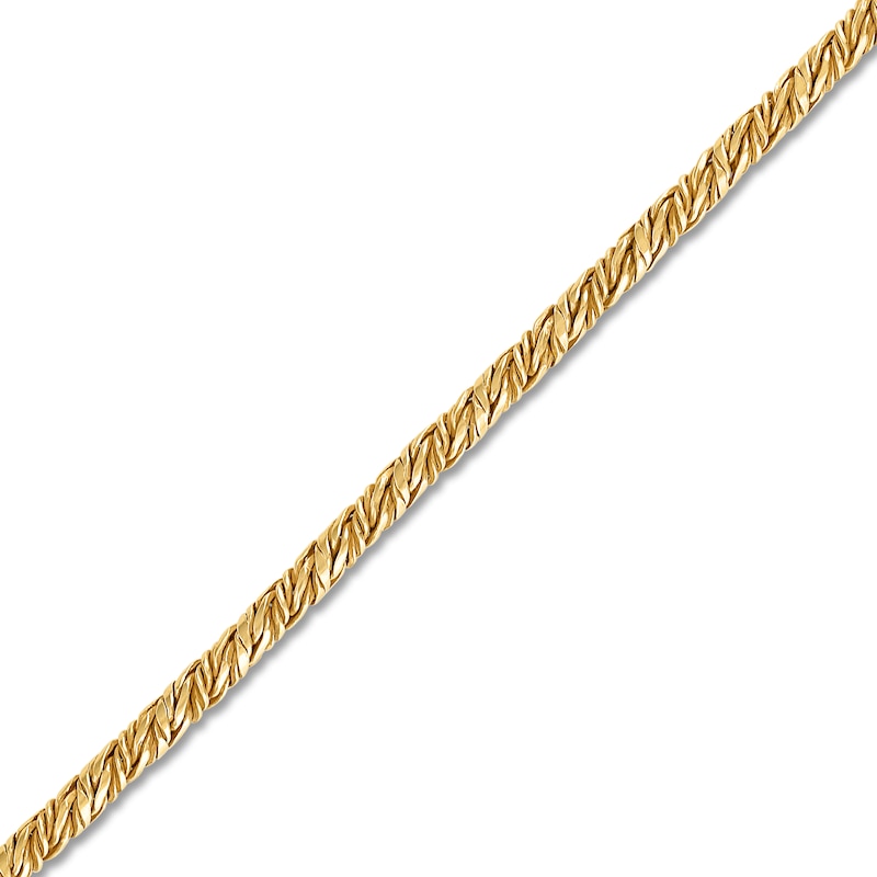 Main Image 4 of 1933 by Esquire Men's Twist Rope Bracelet 14K Yellow Gold Plated Sterling Silver 8.5"