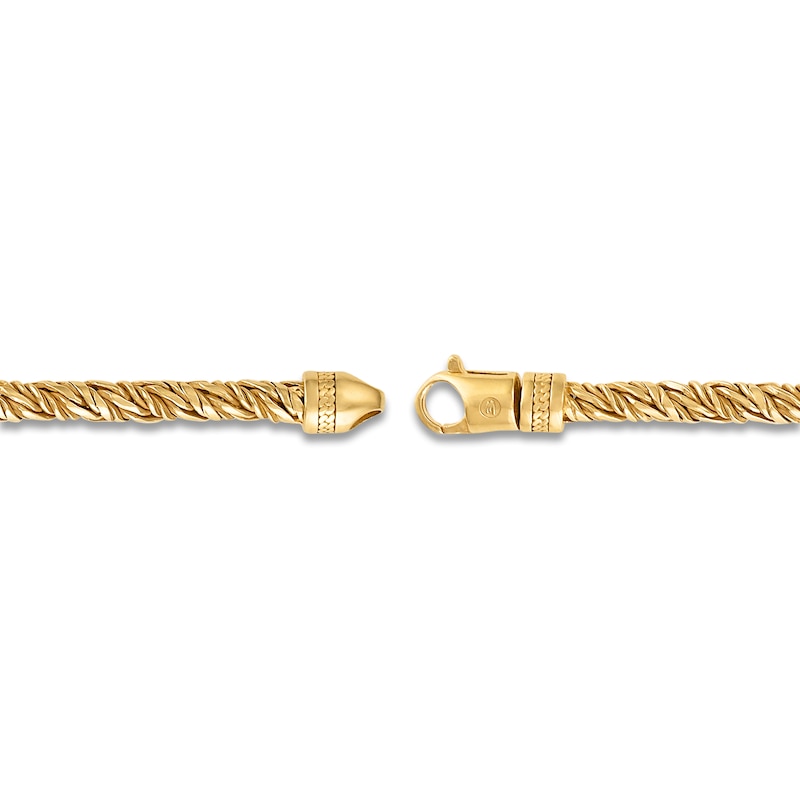 Main Image 5 of 1933 by Esquire Men's Twist Rope Bracelet 14K Yellow Gold Plated Sterling Silver 8.5"