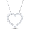 Thumbnail Image 1 of Diamond Heart Outline Necklace 1/2 ct tw 10K White Gold 18"