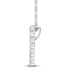 Thumbnail Image 4 of Diamond Heart Outline Necklace 1/2 ct tw 10K White Gold 18"