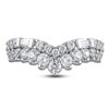 Thumbnail Image 2 of Lab-Grown Baguette & Round-Cut Diamond Contour Anniversary Ring 1 ct tw 14K White Gold