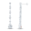 Thumbnail Image 1 of Pnina Tornai Pear-Shaped & Round-cut Lab-Grown Diamond Drop Earrings 3-1/4 ct tw 14K White Gold