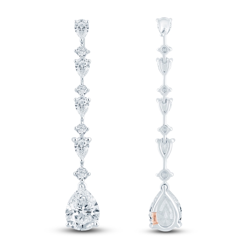 Main Image 2 of Pnina Tornai Pear-Shaped & Round-cut Lab-Grown Diamond Drop Earrings 3-1/4 ct tw 14K White Gold