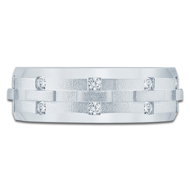 Main Image 3 of Pnina Tornai Men's Diamond Wedding Band 1/4 ct tw 14K White Gold