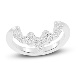 Created By Jared Studio Lab-Grown Pear-Shaped & Oval-Cut Diamond Anniversary Ring 1/2 ct tw 14K White Gold