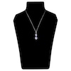 Thumbnail Image 4 of Pear-Shaped Natural Amethyst & Diamond Drop Necklace 1/20 ct tw 10K White Gold 18"