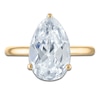 Thumbnail Image 3 of Pear-Shaped Lab-Created Diamond Solitaire Plus Engagement Ring 3-1/8 ct tw 18K Yellow Gold (VS2/F)