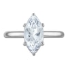 Thumbnail Image 3 of Marquise-Cut Lab-Grown Diamond Solitaire Plus Engagement Ring 2 ct tw Platinum (VS2/F)