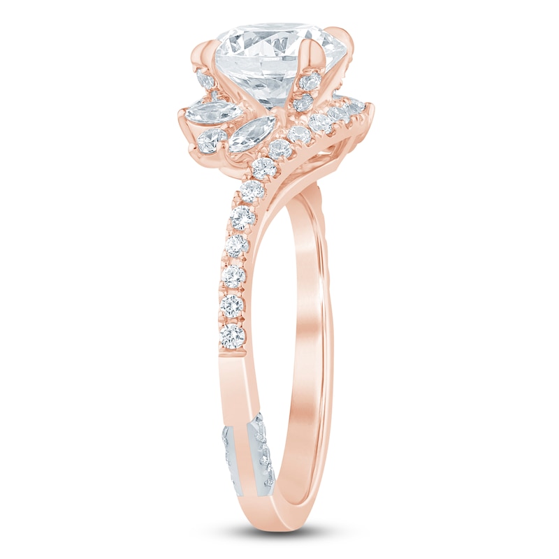 Main Image 2 of Pnina Tornai Round-Cut Lab-Grown Diamond Bypass Ring 2 ct tw 14K Rose Gold