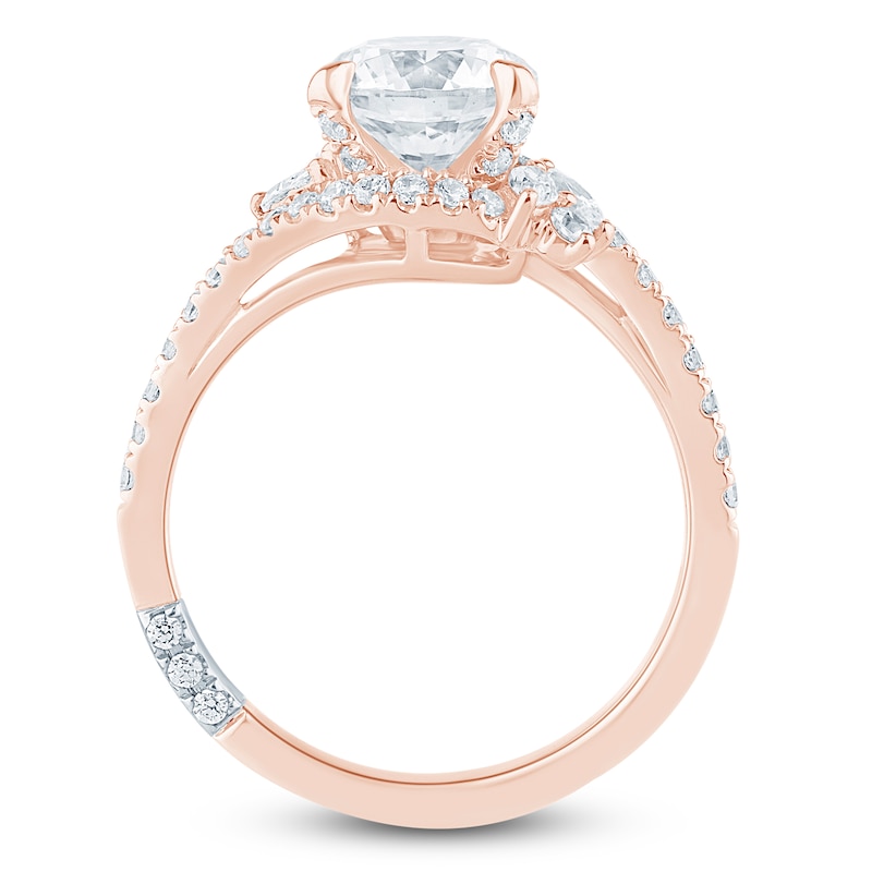 Main Image 4 of Pnina Tornai Round-Cut Lab-Grown Diamond Bypass Ring 2 ct tw 14K Rose Gold