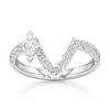 Thumbnail Image 1 of J'Lure Lozenge Step-Cut Lab-Grown Diamond Contour Wedding Band 7/8 ct tw 18K White Gold