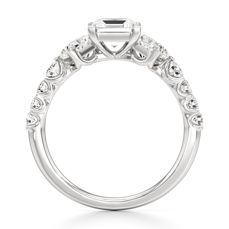 Main Image 2 of J'Lure Carre Step-Cut Lab-Grown Diamond Engagement Ring 2 ct tw 18K White Gold