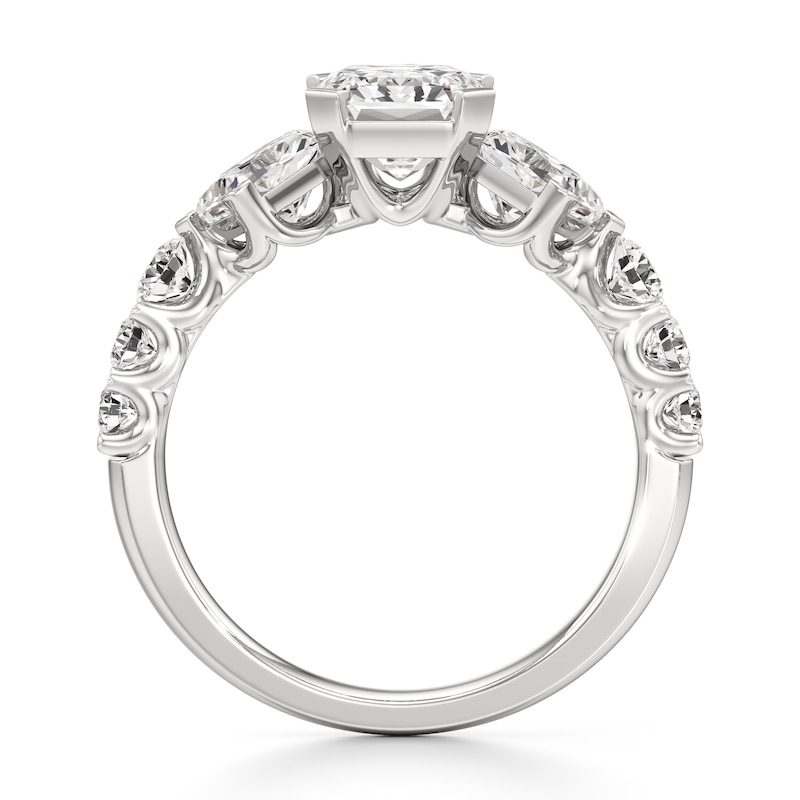 Main Image 2 of J'Lure Imperial-Emerald Step-Cut Lab-Grown Diamond Engagement Ring 3-1/2 ct tw 18K White Gold