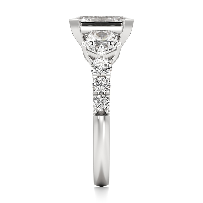 Main Image 3 of J'Lure Imperial-Emerald Step-Cut Lab-Grown Diamond Engagement Ring 3-1/2 ct tw 18K White Gold