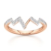 Thumbnail Image 1 of J'Lure Lab-Grown Diamond Angled Contour Wedding Band 1/4 ct tw 18K Rose Gold