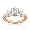 Thumbnail Image 1 of J'Lure Octagon Step-Cut Lab-Grown Diamond Engagement Ring 3-1/2 ct tw 18K Rose Gold
