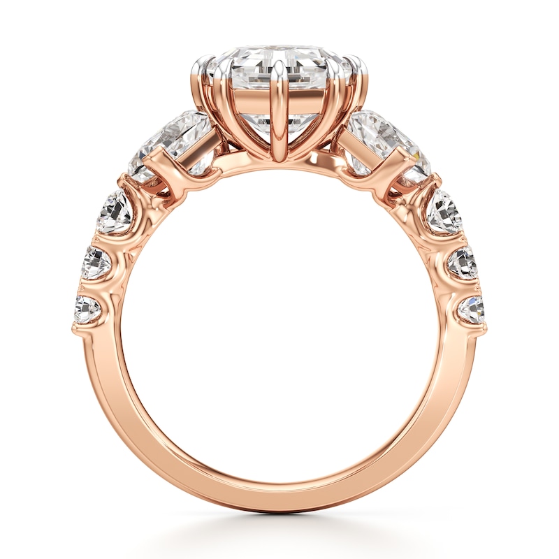 Main Image 2 of J'Lure Octagon Step-Cut Lab-Grown Diamond Engagement Ring 3-1/2 ct tw 18K Rose Gold