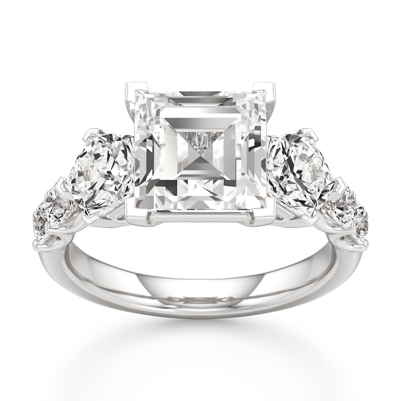Main Image 1 of J'Lure Carre Step-Cut Lab-Grown Diamond Engagement Ring 4-3/4 ct tw 18K White Gold