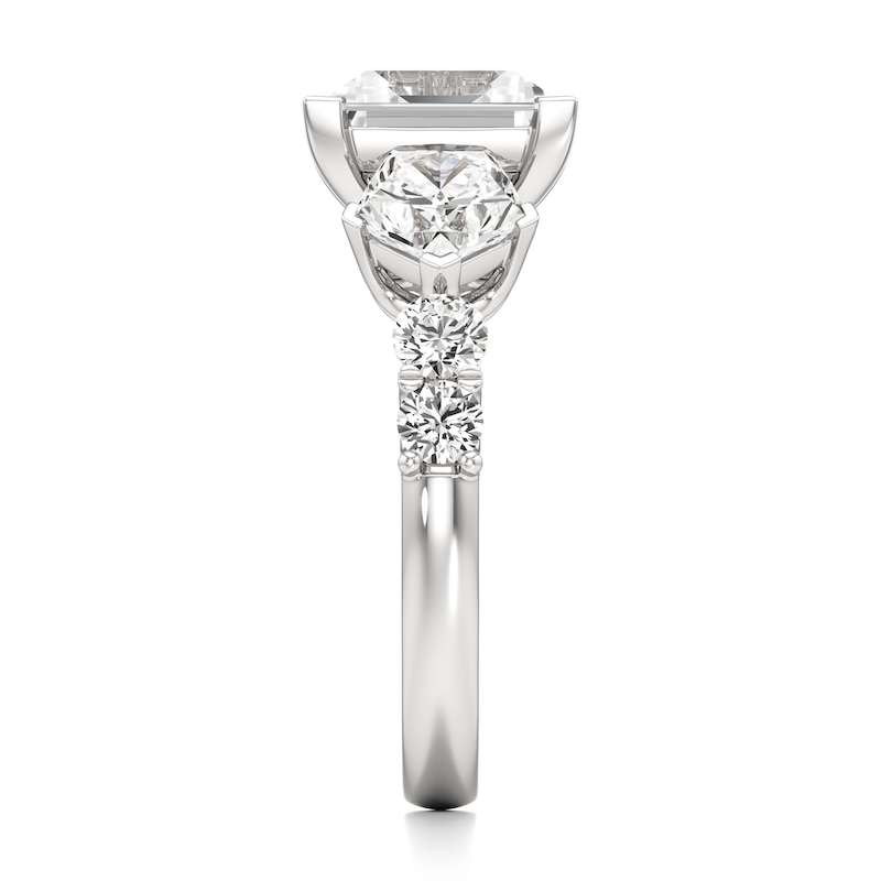 Main Image 3 of J'Lure Carre Step-Cut Lab-Grown Diamond Engagement Ring 4-3/4 ct tw 18K White Gold