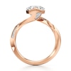 Thumbnail Image 2 of J'Lure Octagon Step-Cut Lab-Grown Diamond Bypass Engagement Ring 2-1/6 ct tw 18K Rose Gold