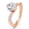 Thumbnail Image 4 of J'Lure Octagon Step-Cut Lab-Grown Diamond Bypass Engagement Ring 2-1/6 ct tw 18K Rose Gold