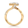 Thumbnail Image 2 of J'Lure Carre Step-Cut Lab-Grown Diamond Bypass Engagement Ring 3-1/3 ct tw 18K Yellow Gold