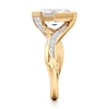 Thumbnail Image 3 of J'Lure Carre Step-Cut Lab-Grown Diamond Bypass Engagement Ring 3-1/3 ct tw 18K Yellow Gold