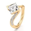 Thumbnail Image 4 of J'Lure Carre Step-Cut Lab-Grown Diamond Bypass Engagement Ring 3-1/3 ct tw 18K Yellow Gold