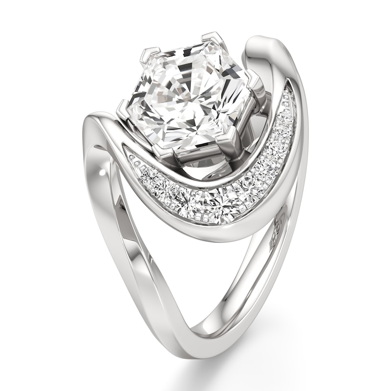 Main Image 4 of J'Lure Hexagon Brilliant-Cut Lab-Grown Diamond Engagement Ring 2 ct tw 18K White Gold
