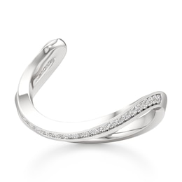 J'Lure Lab-Grown Diamond Contour Wedding Band 1/6 ct tw 18K White Gold