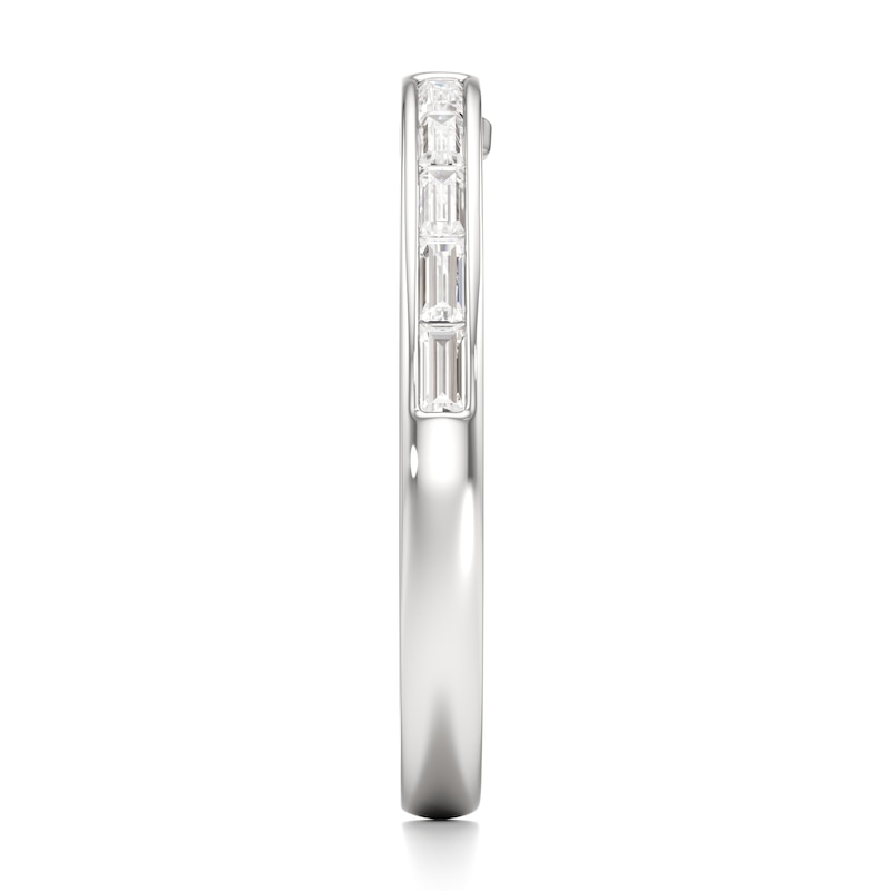 Main Image 3 of J'Lure Baguette-Cut Lab-Grown Diamond Contour Wedding Band 3/8 ct tw 18K White Gold