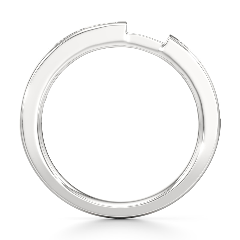 Main Image 2 of J'Lure Baguette-Cut Lab-Created Diamond Contour Wedding Band 3/8 ct tw 18K White Gold
