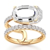 Thumbnail Image 1 of J'Lure Oval Portrait-Cut Lab-Grown Diamond Spiral Engagement Ring 3-5/8 ct tw 18K Yellow Gold