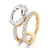 Thumbnail Image 4 of J'Lure Oval Portrait-Cut Lab-Grown Diamond Spiral Engagement Ring 3-5/8 ct tw 18K Yellow Gold