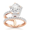 Thumbnail Image 1 of J'Lure Pentagon Brilliant-Cut Lab-Grown Diamond Spiral Engagement Ring 3-7/8 ct tw 18K Rose Gold