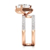 Thumbnail Image 3 of J'Lure Pentagon Brilliant-Cut Lab-Grown Diamond Spiral Engagement Ring 3-7/8 ct tw 18K Rose Gold