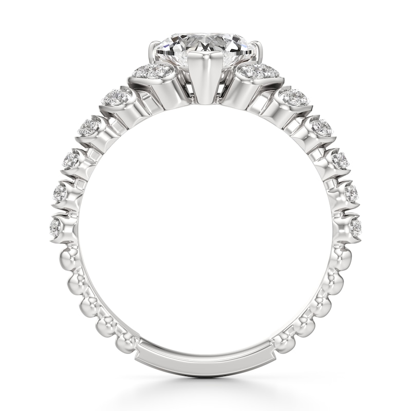 Main Image 2 of J'Lure Heart Brilliant-Cut Lab-Created Diamond Engagement Ring 1-1/6 ct tw 18K White Gold