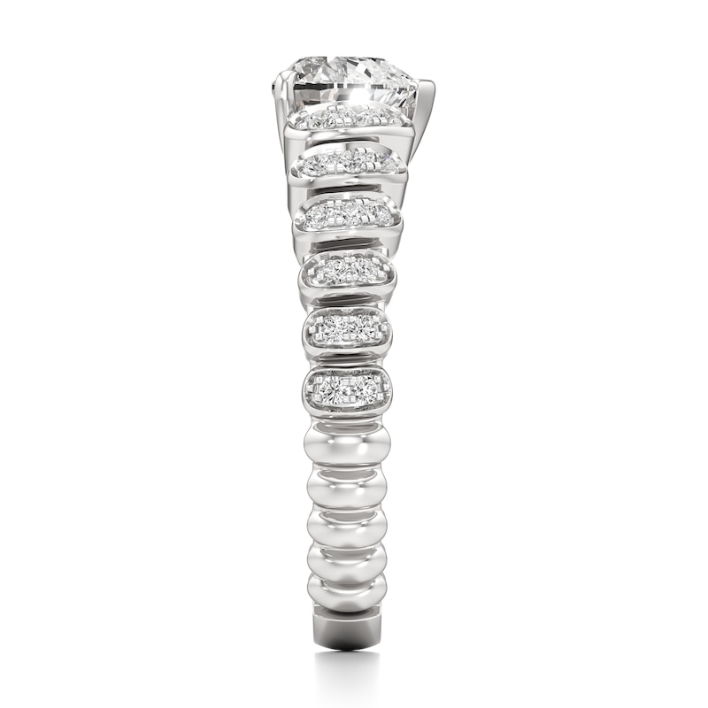Main Image 3 of J'Lure Heart Brilliant-Cut Lab-Created Diamond Engagement Ring 1-1/6 ct tw 18K White Gold