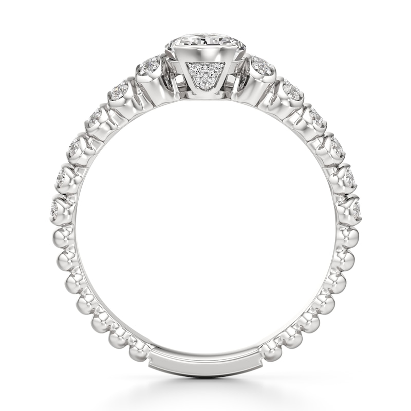 Main Image 2 of J'Lure Pear Step-Cut Lab-Grown Diamond Engagement Ring 1-1/4 ct tw 18K White Gold