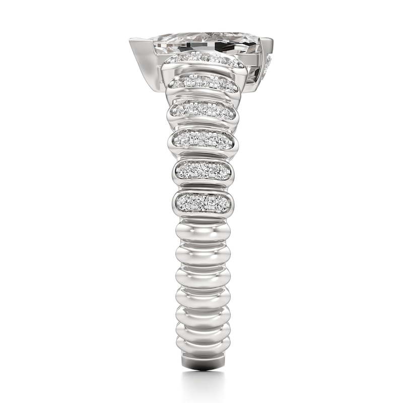 Main Image 3 of J'Lure Pear Step-Cut Lab-Grown Diamond Engagement Ring 1-1/4 ct tw 18K White Gold