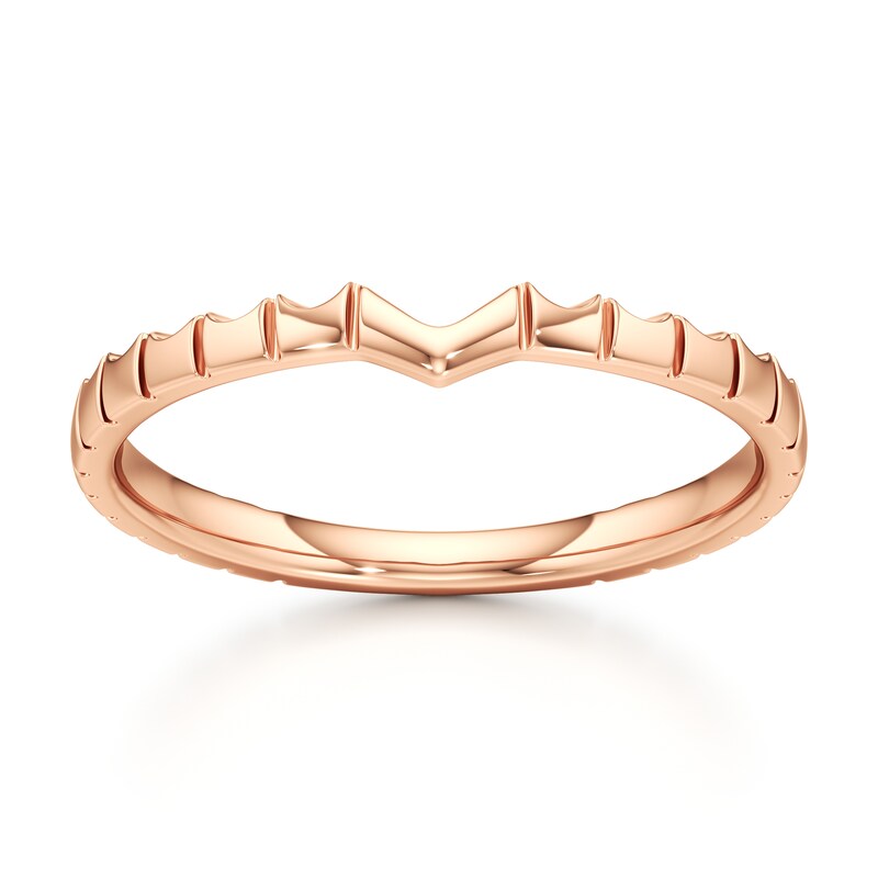 Main Image 1 of J'Lure Contour Wedding Band 18K Rose Gold