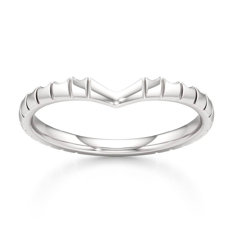 Main Image 1 of J'Lure Contour Wedding Band 18K White Gold