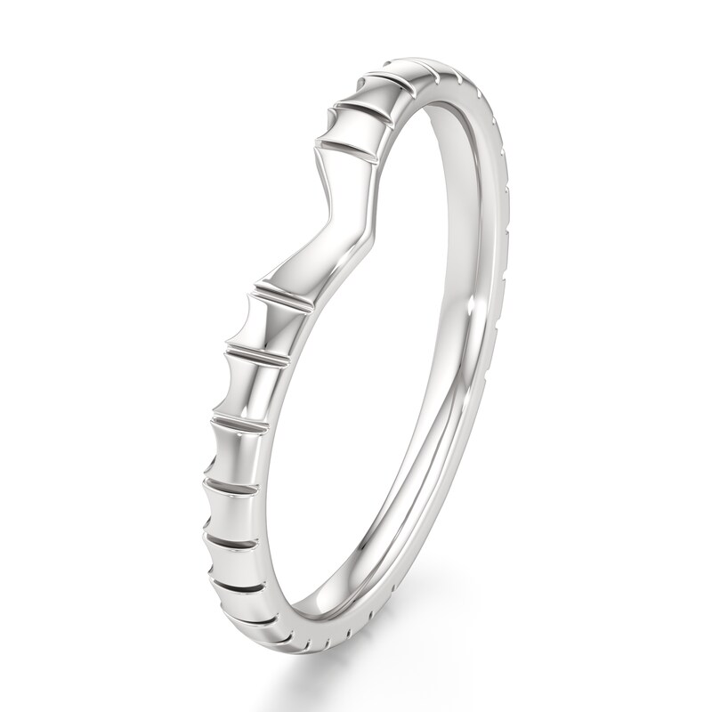 Main Image 4 of J'Lure Contour Wedding Band 18K White Gold
