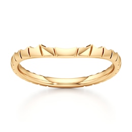J'Lure Contour Wedding Band 18K Yellow Gold