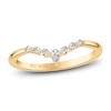Thumbnail Image 1 of ArtCarved Pear-Shaped & Round-Cut Diamond Contour Anniversary Ring 1/6 ct tw 14K Yellow Gold