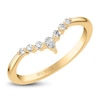 Thumbnail Image 2 of ArtCarved Pear-Shaped & Round-Cut Diamond Contour Anniversary Ring 1/6 ct tw 14K Yellow Gold